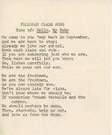 Class Poem: Class Day May 20, 1952 by Fontbonne University Archives