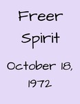 Freer Spirit: October 18, 1972