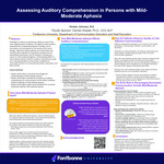 Assessing Auditory Comprehension in Persons with Mild-Moderate Aphasia by Kirsten Johnson