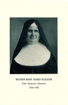 A Sketch of the Life of Mother Mary Agnes Rossiter by Mary Lucida Savage CSJ